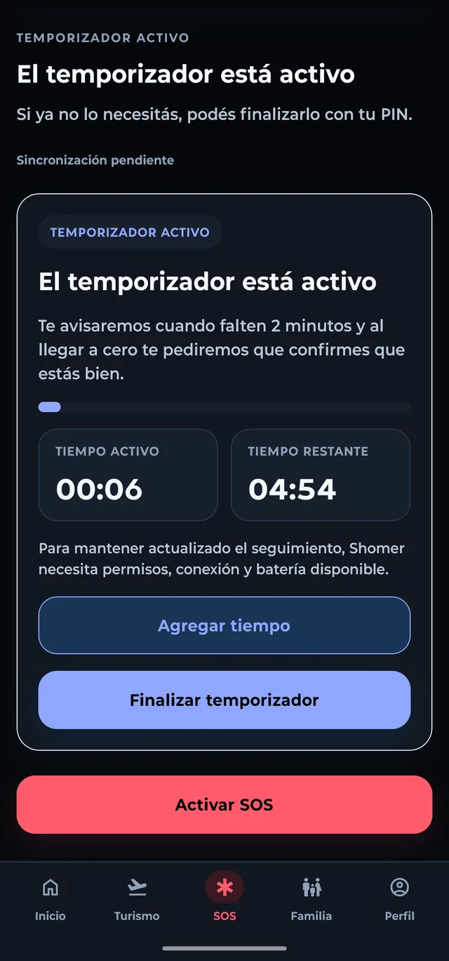 Temporizador de seguridad
